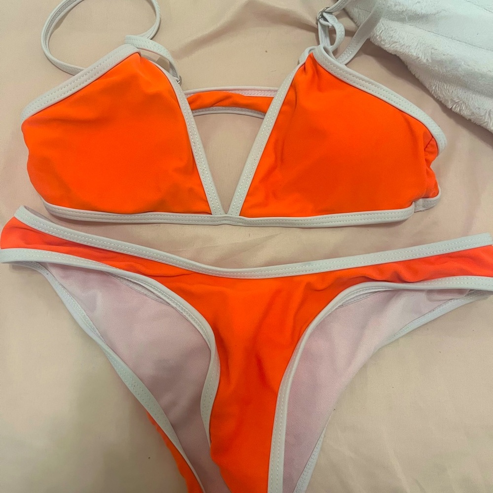 orange bikini